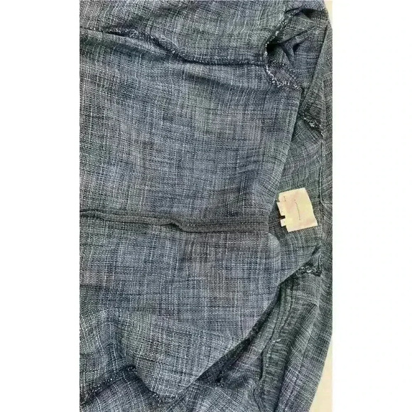 Anthropologie Women's Blue Blazer Size M Textured Single Button Jacket - Picture 4 of 6